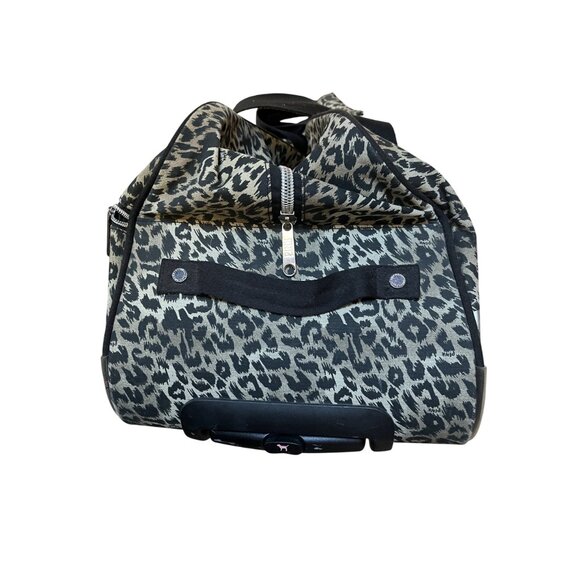 Victorias Secret PINK Leopard Print Rolling Suitcase Adjustable Handle - Picture 4 of 12